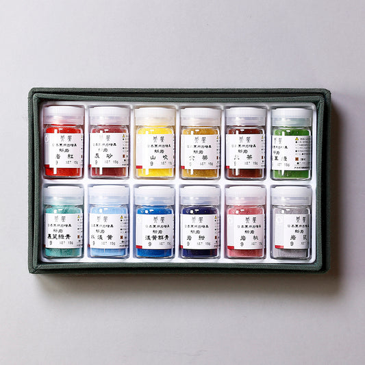 岩絵具12色セット B(緑) - PIGMENT TOKYO