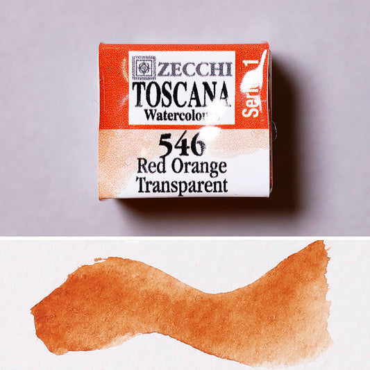 546 Red Orange Transparent - Watercolor