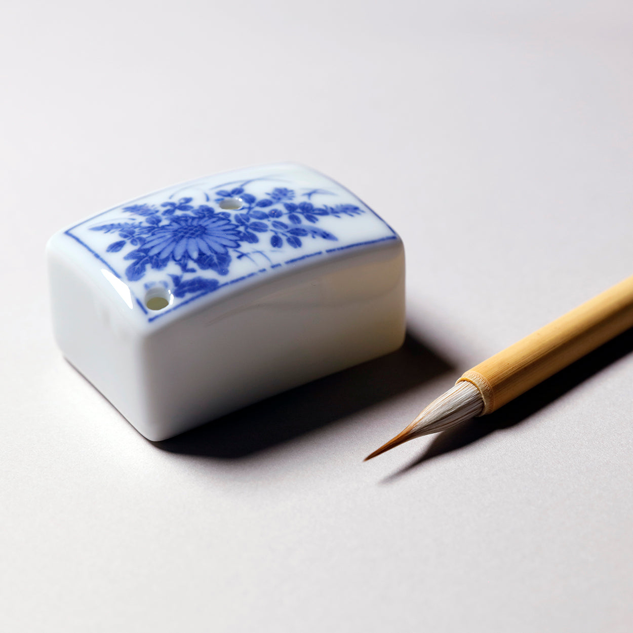 水滴 陶器染付 角