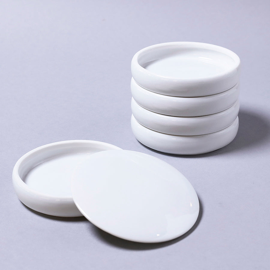 5 Round Ceramic Plates (Dish)