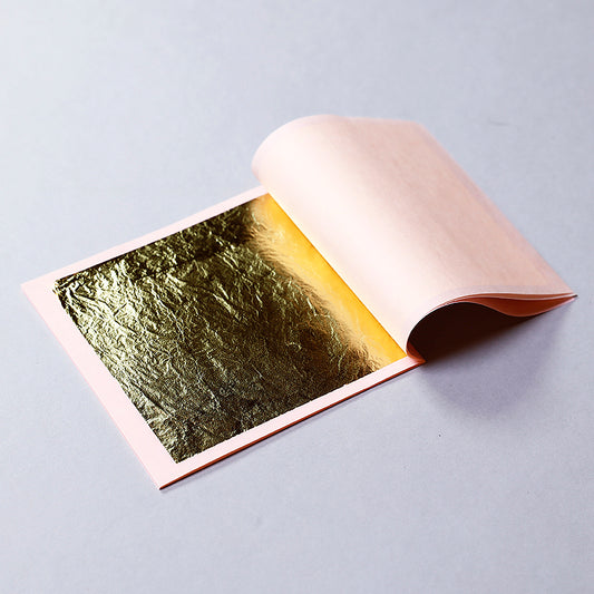 Loose gold - Book of 25 leaves double: 23 3/4 kt. Orange gold