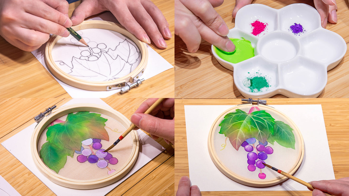 ［入門］絵絹に果物をえがく（のぶどう） 26/02/23