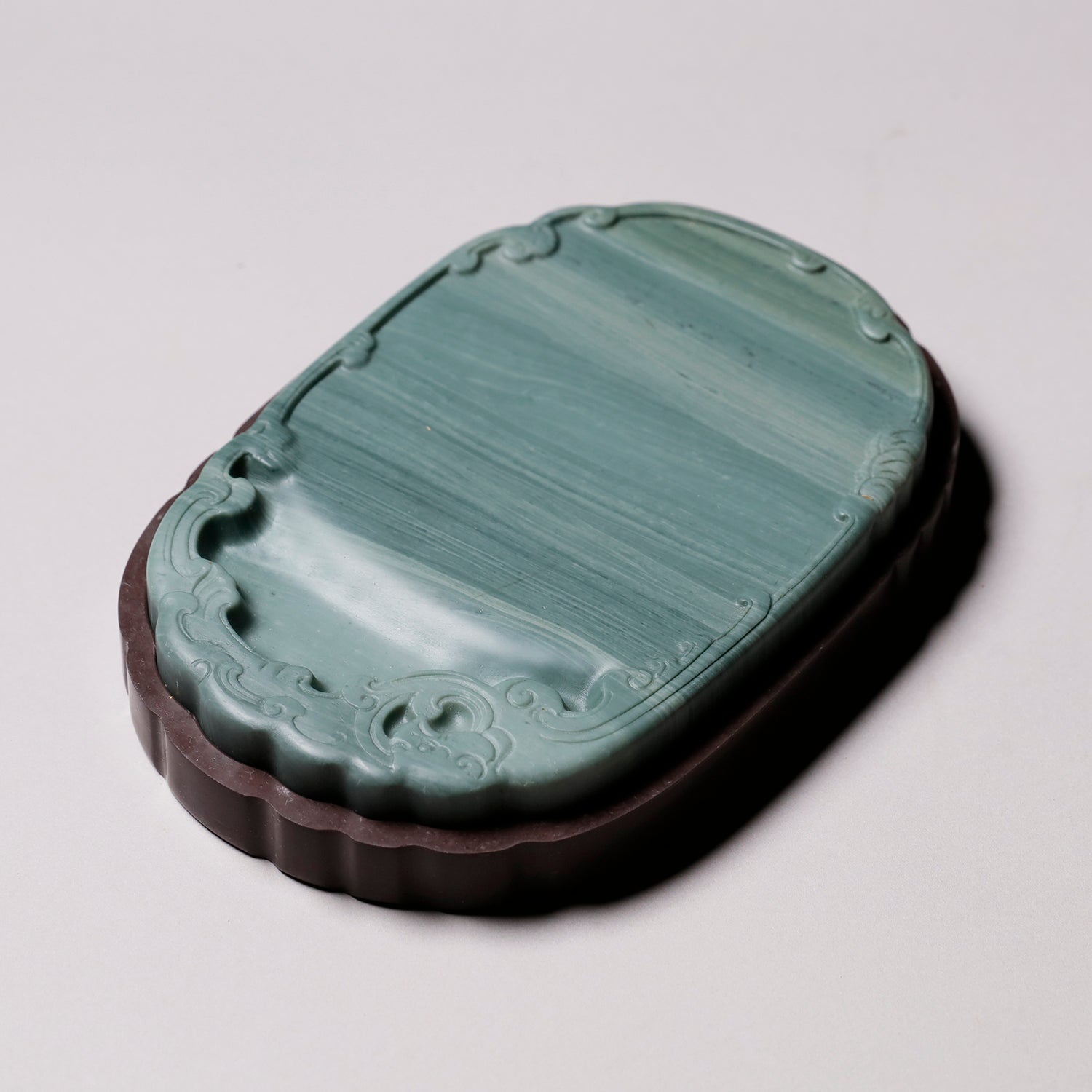 松花江緑石 紫雲鳳紋石匣硯 6吋 – PIGMENT TOKYO