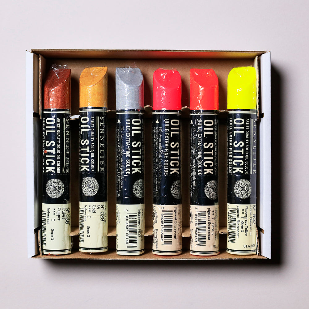 6 Oil Sticks Fluorescents & Metallics Set – Pigment Tokyo