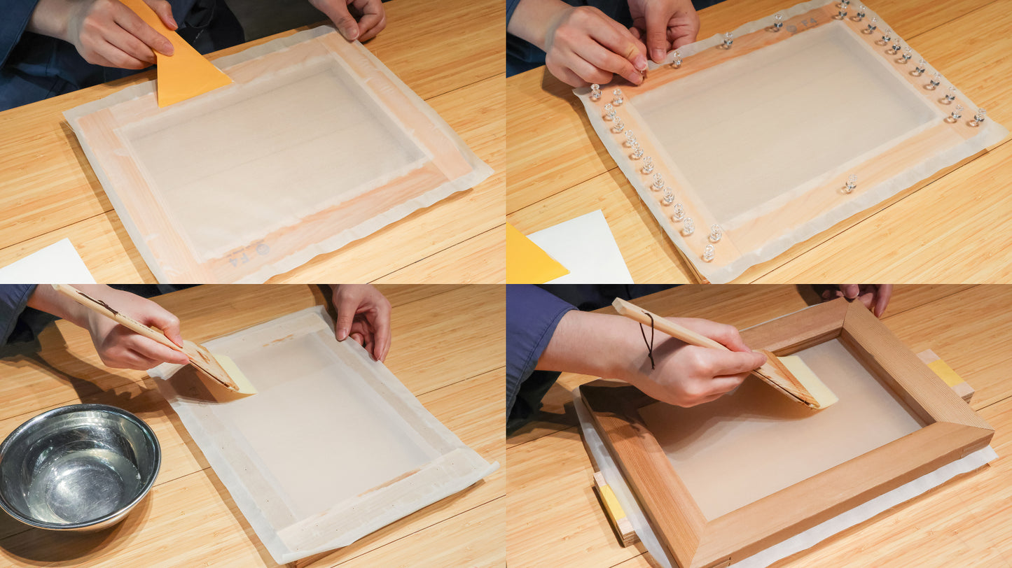 Preparing Eginu Silk Canvases for Painting August 11.2026
