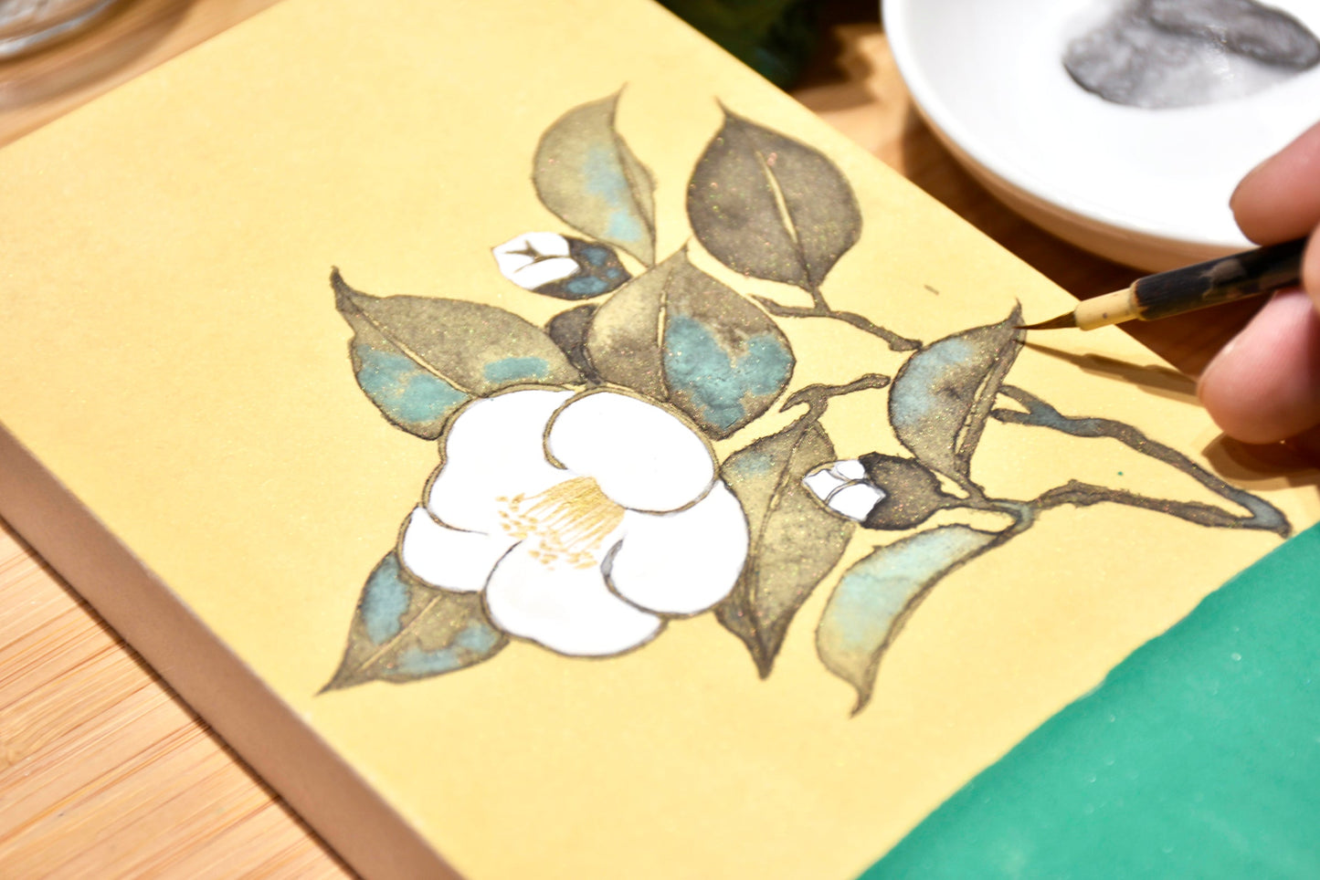 English Support【Painting Flowers Using Traditional Japanese Materials】