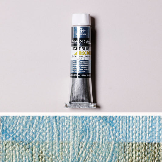 ラスター 専門家用油絵具　03 ライトブルー ゴールド