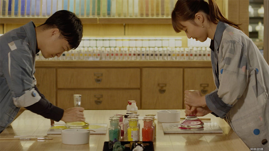 Load video: Official video of PIGMENT TOKYO, a creative facility dedicated to the exploration of color and texture expressions. Featuring a shop, lab, and workshops specialized in painting materials.