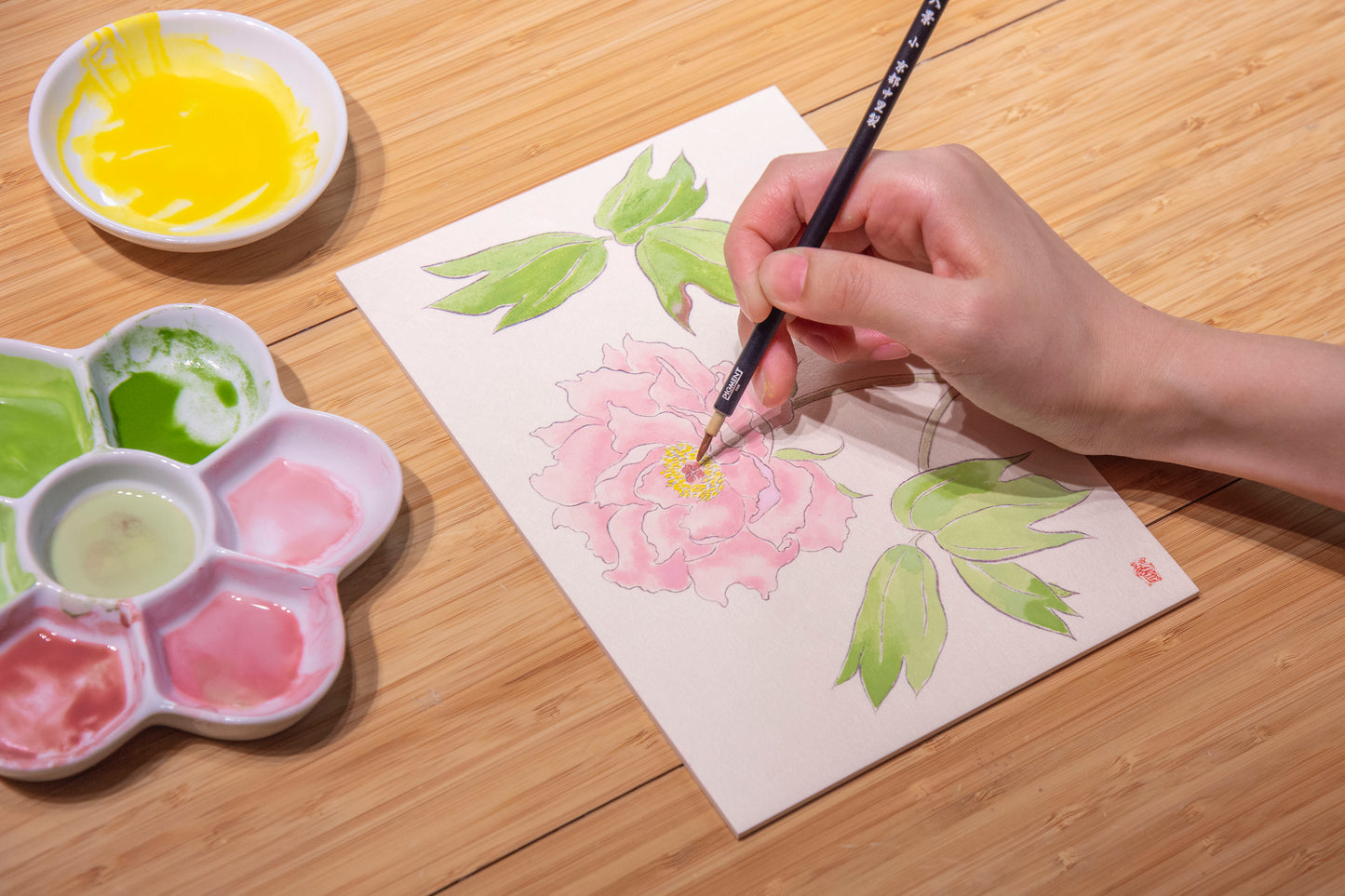 【［入門］岩絵具で花をえがく（ぼたん）】同席オプション 25/11/09