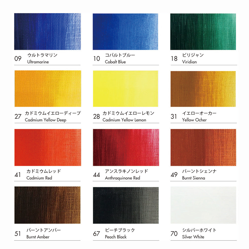 Mino Artists' Oil Colour 12-Color Set