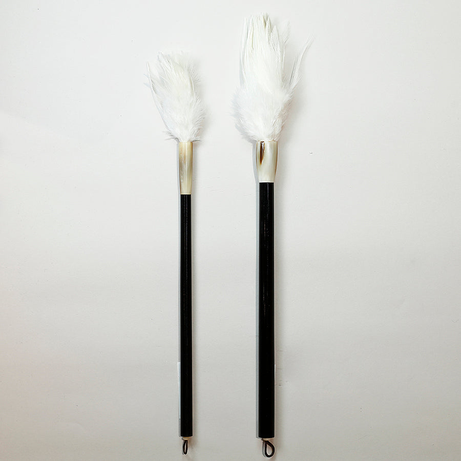 Chicken Feather Brush / Black Handle