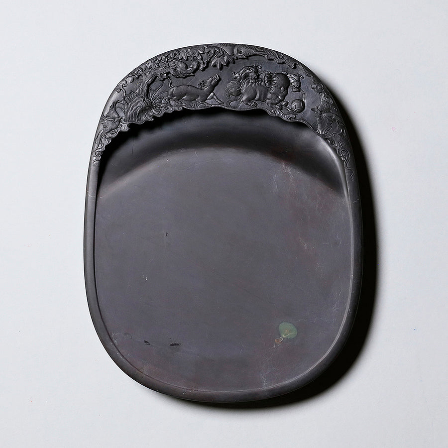 麻子坑 彫花硯 有眼 卵型 - PIGMENT TOKYO 道具・硯・画材の通販サイト