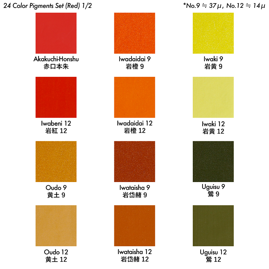 岩絵具24色セット（赤） - PIGMENT TOKYO 顔料・絵具セット・画材の 